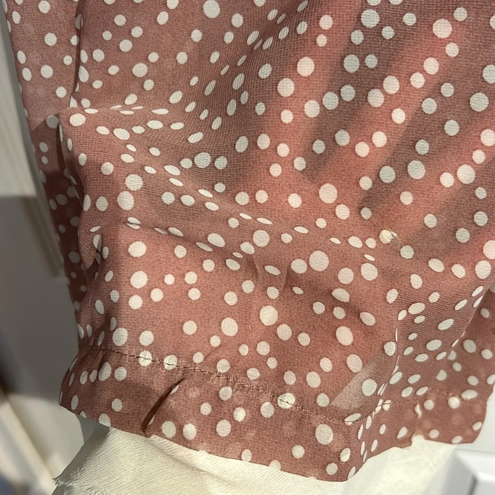 Double Zero Pleated Bodice Tank Dress Polka Dot - Picture 9 of 14